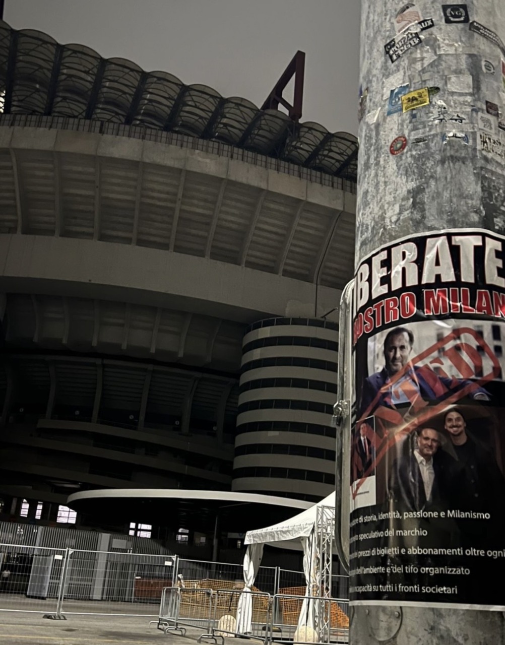 Milan, protesta contro la proprietà: manifesti in giro per Milano