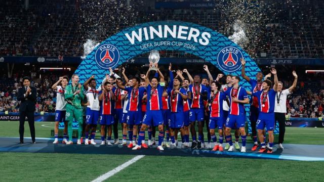 Il Psg non finisce mai: Kvaratskhelia e Doué stendono l’Aston Villa
