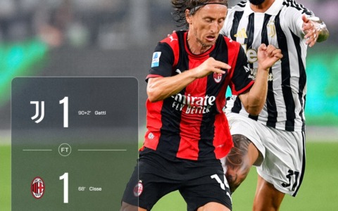 Gatti risponde a Cisse, Juventus-Milan finisce 1-1